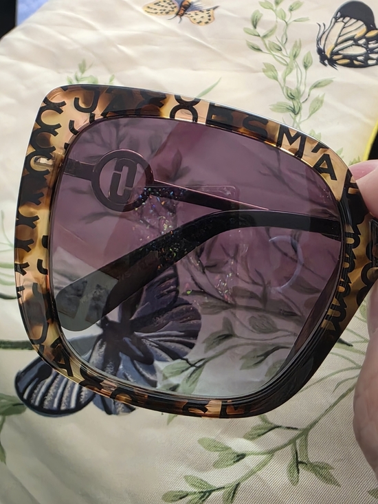 NWOT Marc Jacobs MARC 727/S Signature Logo Print Square Sunglasses Gold CAT 3 main image 13